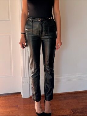 Victoria Beckham VVB lambskin leather pants